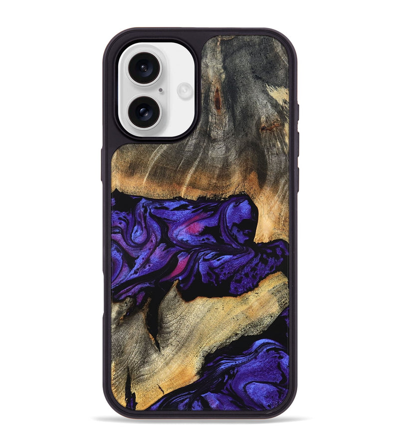 iPhone 16 Plus Wood Phone Case - Verner (Purple, 824562)