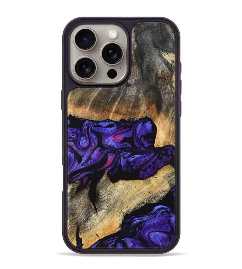 iPhone 16 Pro Max Wood Phone Case - Verner (Purple, 824562)