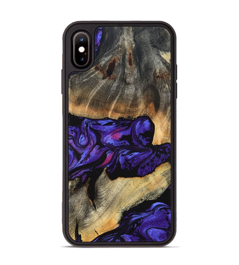 iPhone Xs Max Wood Phone Case - Verner (Purple, 824562)