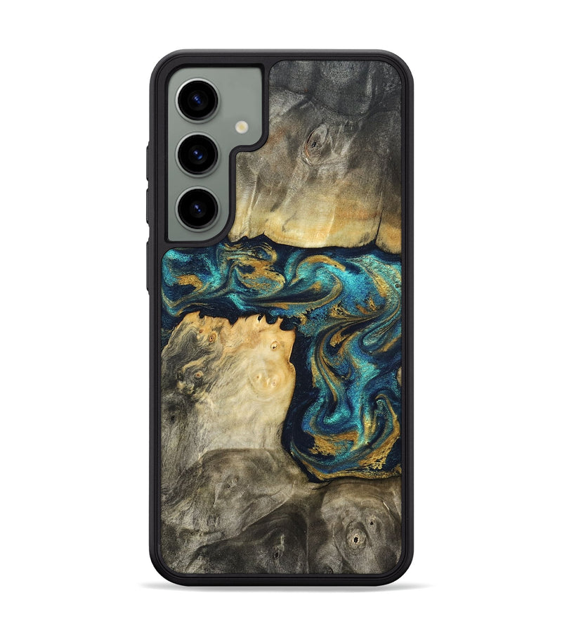 Galaxy S24 Plus Wood Phone Case - Clare (Teal & Gold, 824568)