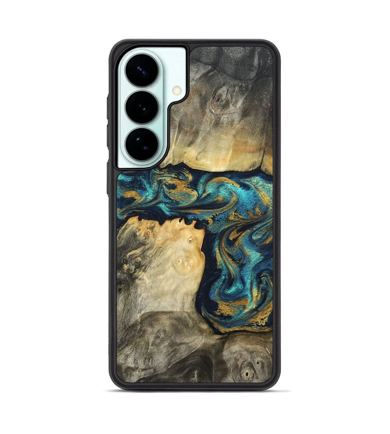 Galaxy S26 Plus Wood Phone Case - Clare (Teal & Gold, 824568)