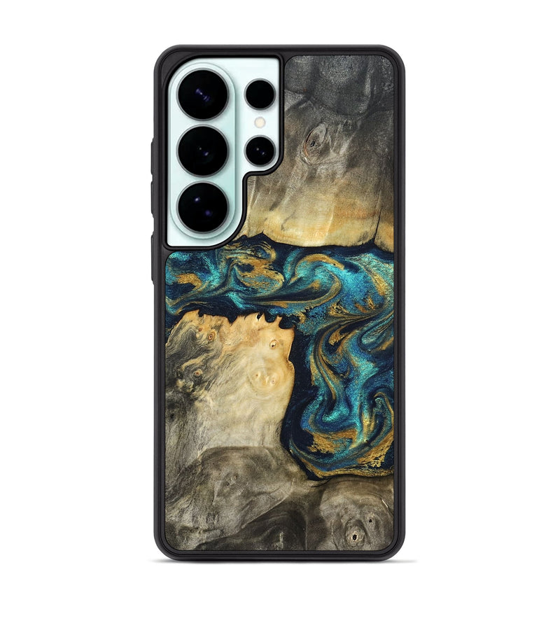 Galaxy S26 Ultra Wood Phone Case - Clare (Teal & Gold, 824568)