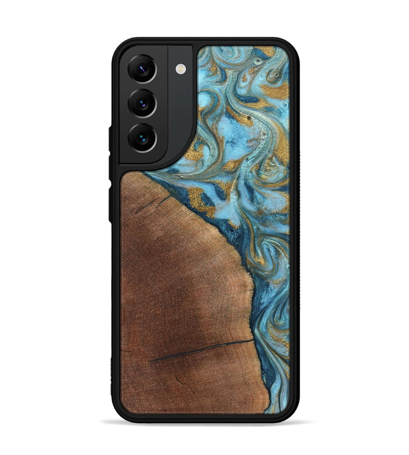 Galaxy S22 Plus Wood Phone Case - Carmen (Teal & Gold, 824576)