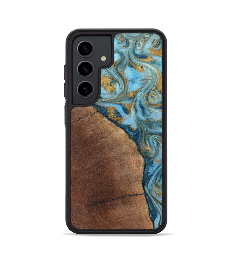 Galaxy S24 Wood Phone Case - Carmen (Teal & Gold, 824576)