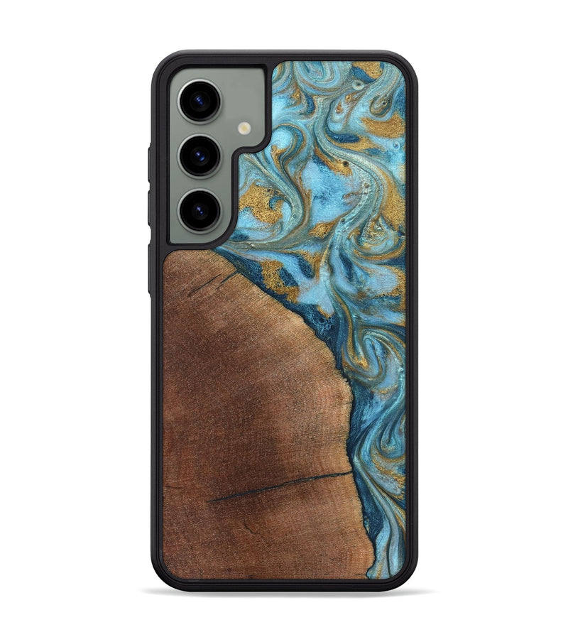 Galaxy S24 Plus Wood Phone Case - Carmen (Teal & Gold, 824576)
