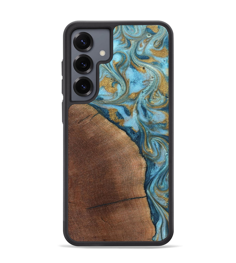 Galaxy S25 Plus Wood Phone Case - Carmen (Teal & Gold, 824576)