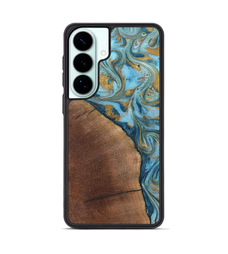 Galaxy S26 Plus Wood Phone Case - Carmen (Teal & Gold, 824576)