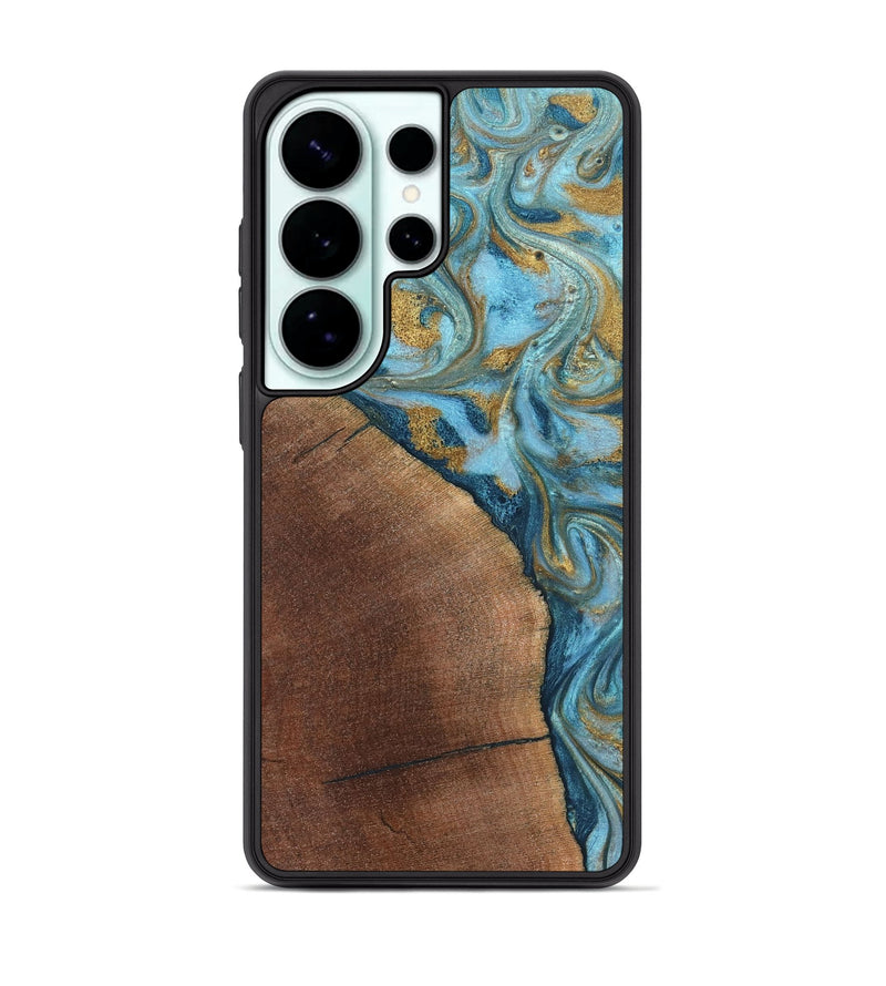 Galaxy S26 Ultra Wood Phone Case - Carmen (Teal & Gold, 824576)
