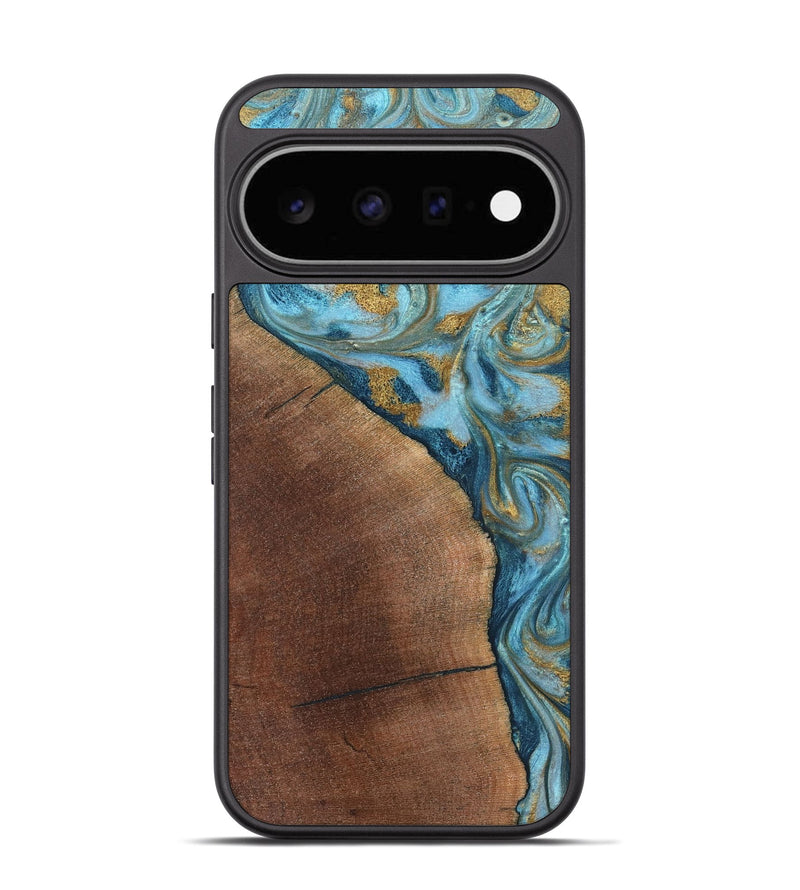 Pixel 11 Wood Phone Case - Carmen (Teal & Gold, 824576)
