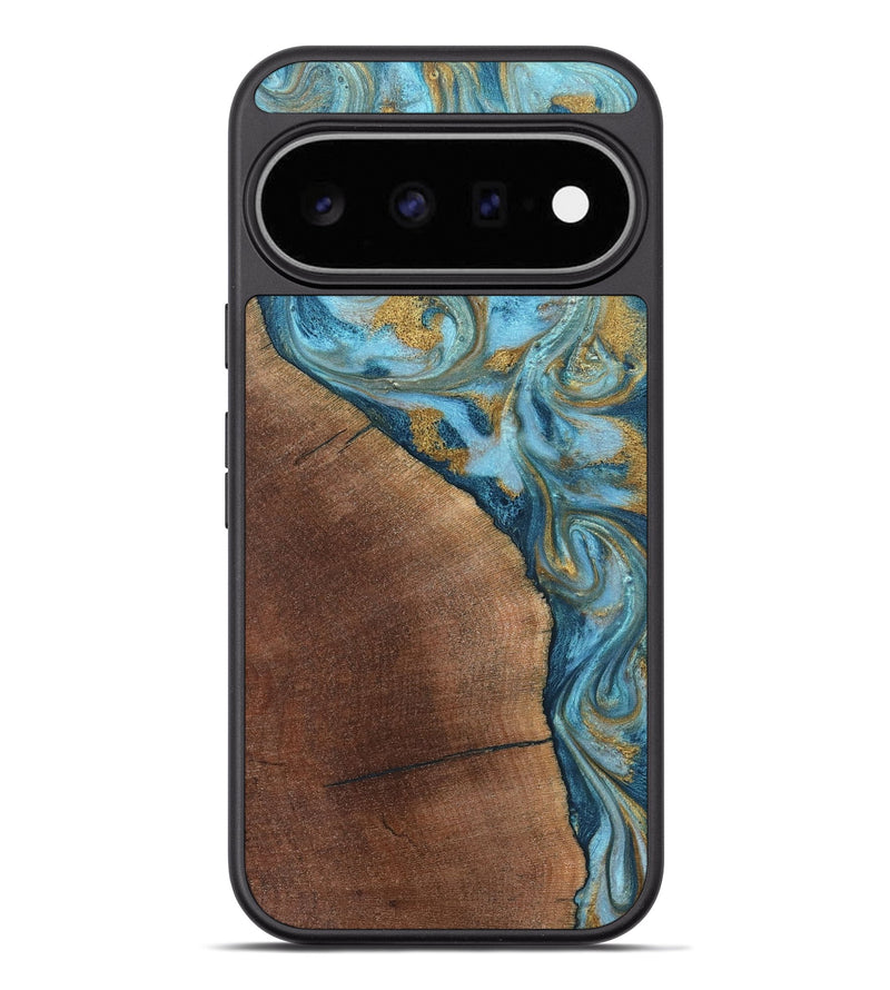 Pixel 11 Pro XL Wood Phone Case - Carmen (Teal & Gold, 824576)