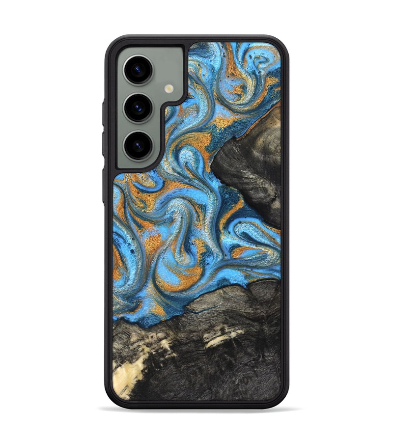 Galaxy S24 Plus Wood Phone Case - Aimee (Teal & Gold, 824579)