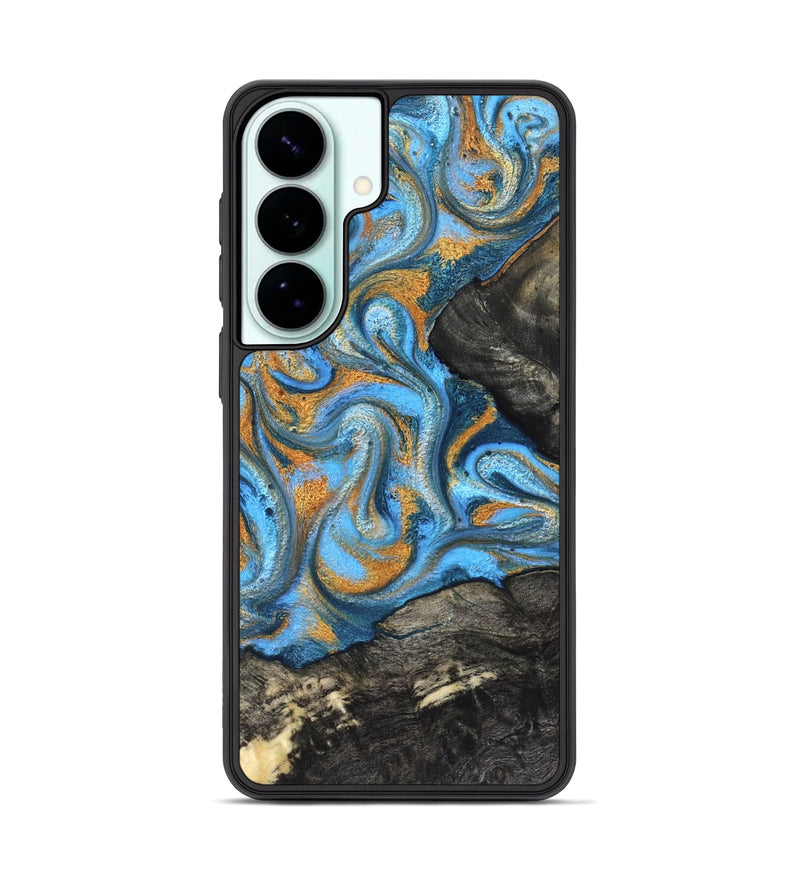 Galaxy S26 Plus Wood Phone Case - Aimee (Teal & Gold, 824579)