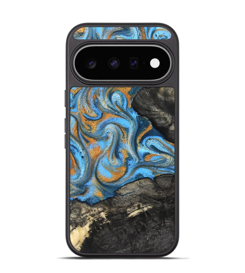 Pixel 11 Wood Phone Case - Aimee (Teal & Gold, 824579)