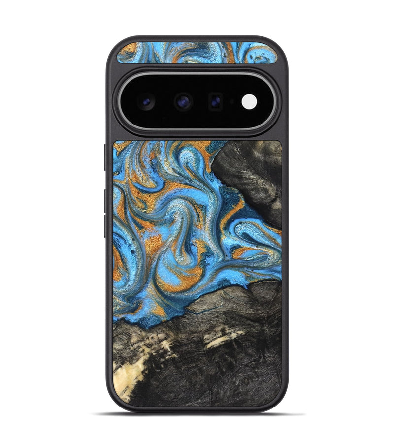 Pixel 11 Pro Wood Phone Case - Aimee (Teal & Gold, 824579)