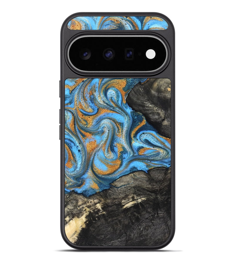 Pixel 11 Pro XL Wood Phone Case - Aimee (Teal & Gold, 824579)