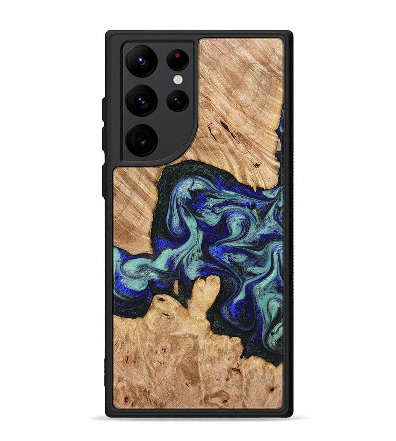 Galaxy S22 Ultra Wood Phone Case - Lorena (Green, 824580)