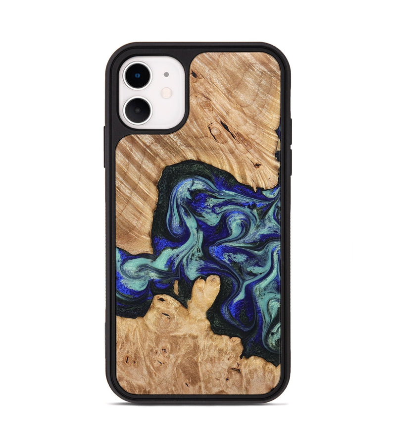 iPhone 11 Wood Phone Case - Lorena (Green, 824580)