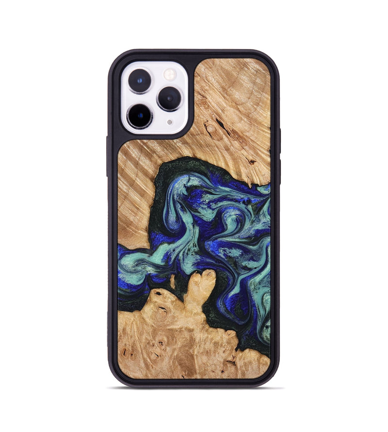 iPhone 11 Pro Wood Phone Case - Lorena (Green, 824580)