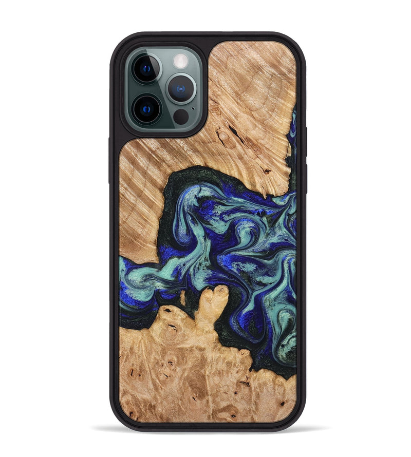iPhone 12 Pro Max Wood Phone Case - Lorena (Green, 824580)