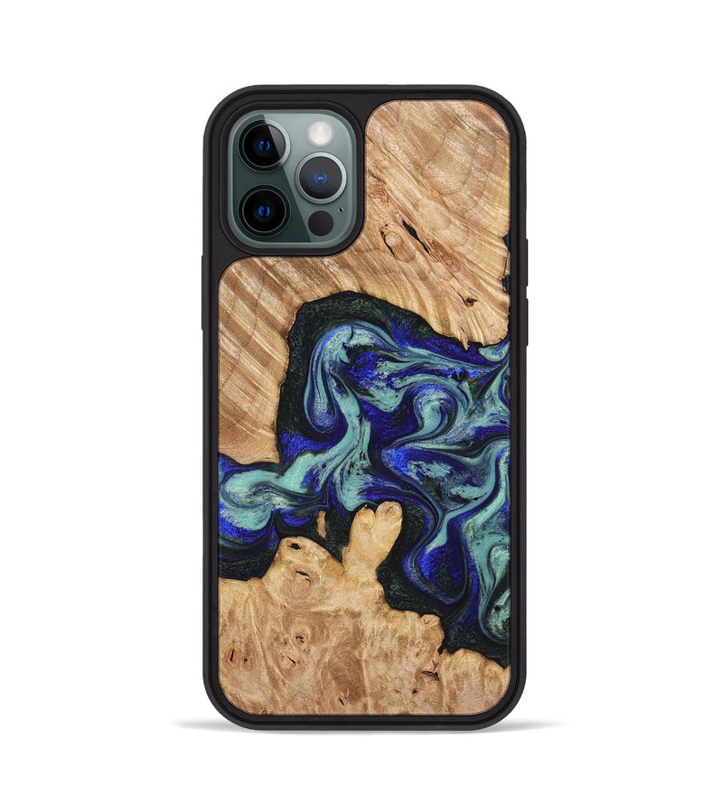 iPhone 12 Pro Wood Phone Case - Lorena (Green, 824580)