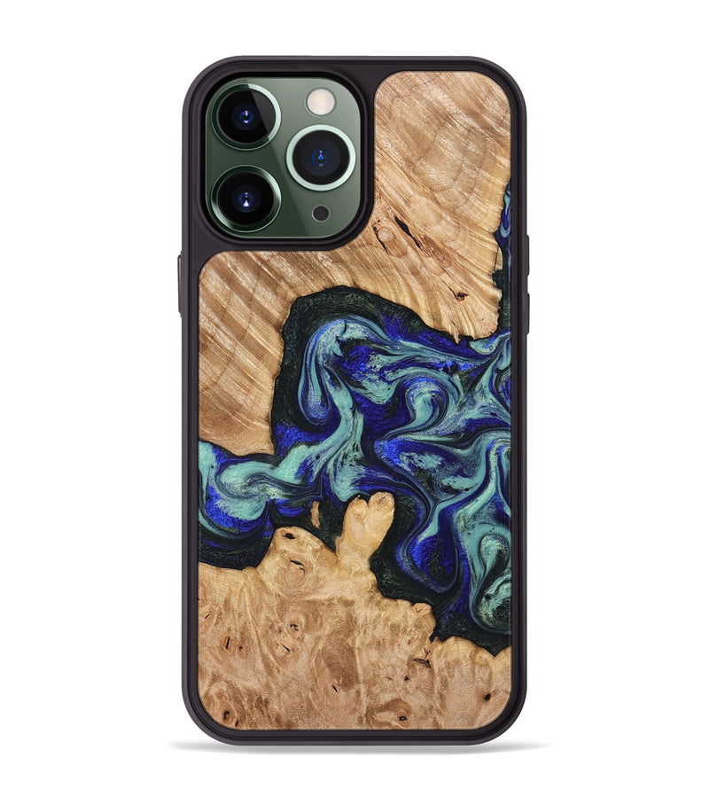 iPhone 13 Pro Max Wood Phone Case - Lorena (Green, 824580)