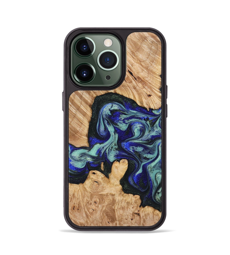 iPhone 13 Pro Wood Phone Case - Lorena (Green, 824580)