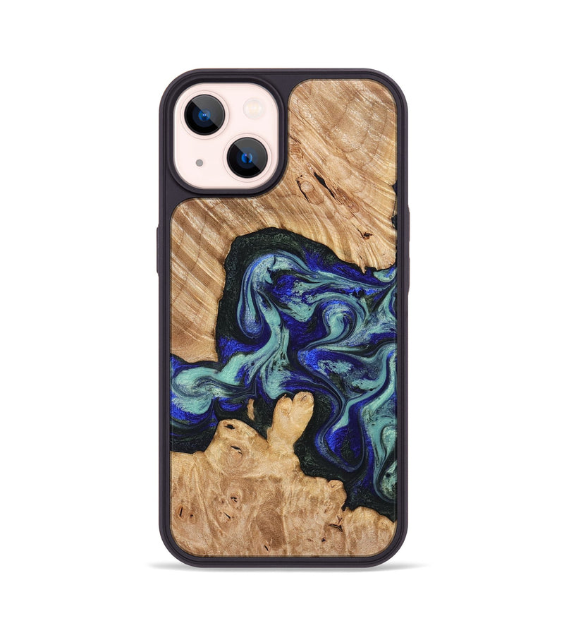 iPhone 14 Wood Phone Case - Lorena (Green, 824580)
