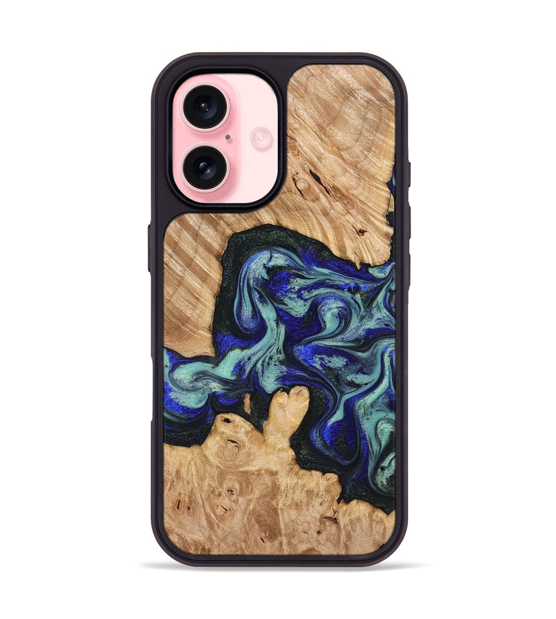 iPhone 16 Wood Phone Case - Lorena (Green, 824580)