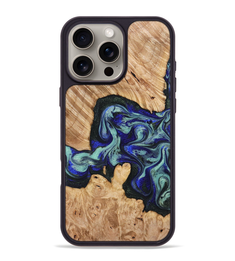 iPhone 16 Pro Max Wood Phone Case - Lorena (Green, 824580)