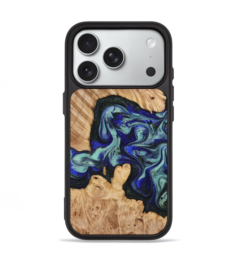 iPhone 18 Pro Wood Phone Case - Lorena (Green, 824580)