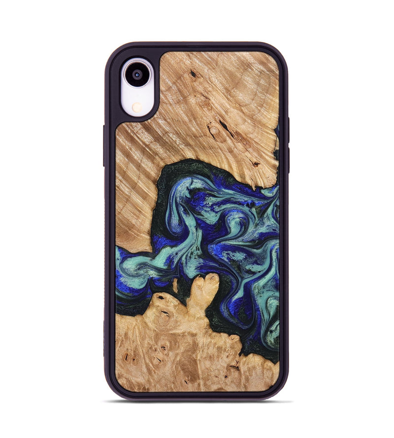 iPhone Xr Wood Phone Case - Lorena (Green, 824580)