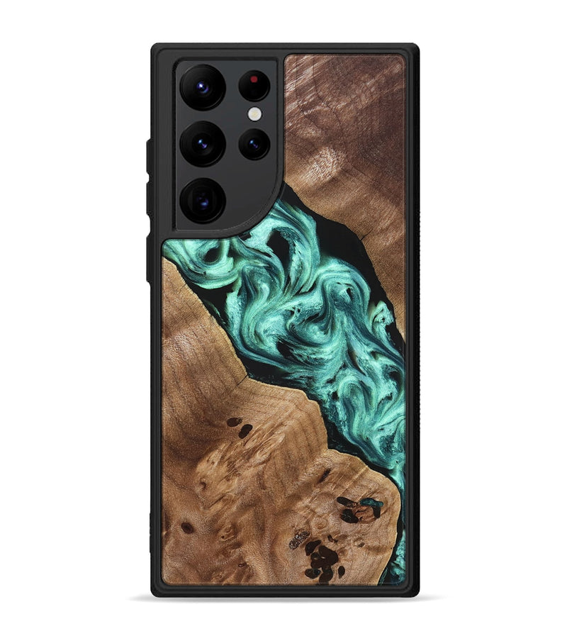 Galaxy S22 Ultra Wood Phone Case - Madge (Green, 824581)