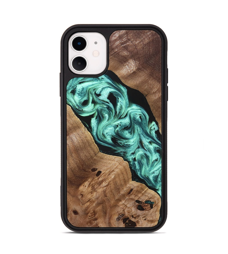 iPhone 11 Wood Phone Case - Madge (Green, 824581)