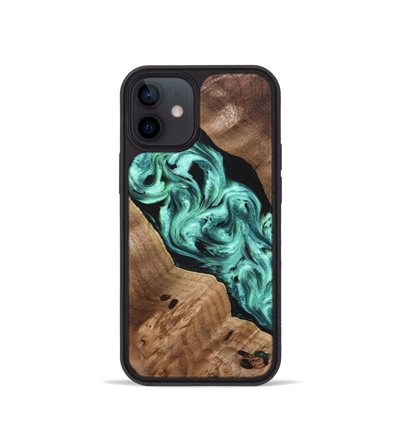 iPhone 12 mini Wood Phone Case - Madge (Green, 824581)