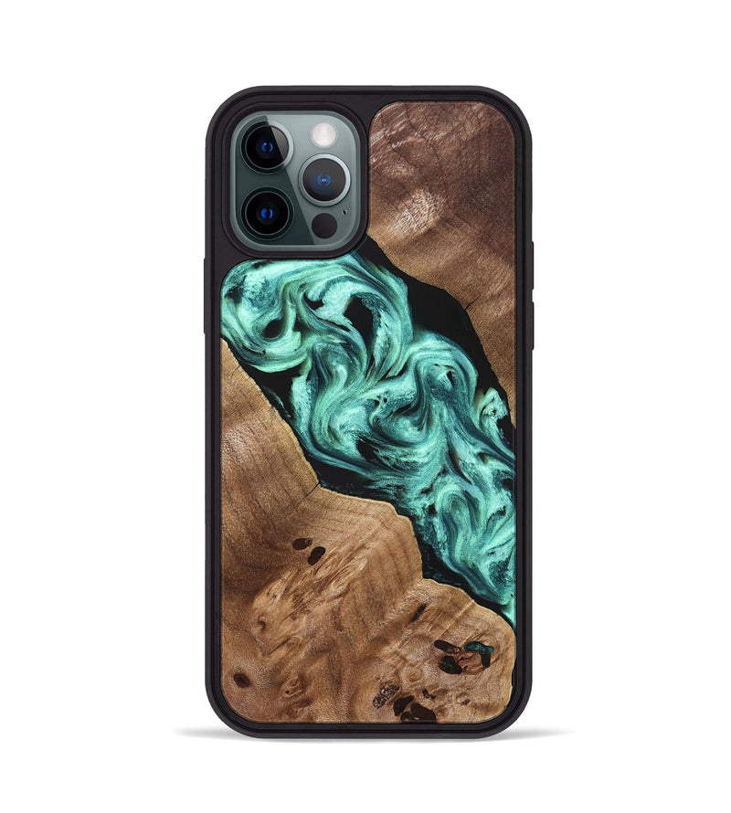 iPhone 12 Pro Wood Phone Case - Madge (Green, 824581)