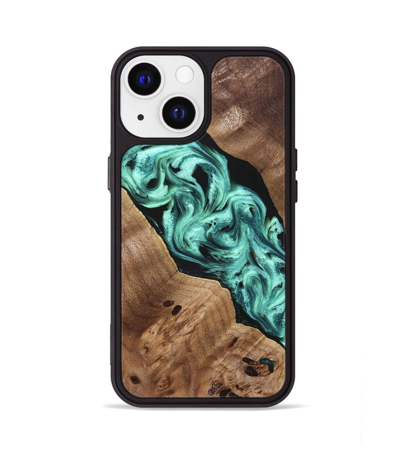 iPhone 13 Wood Phone Case - Madge (Green, 824581)