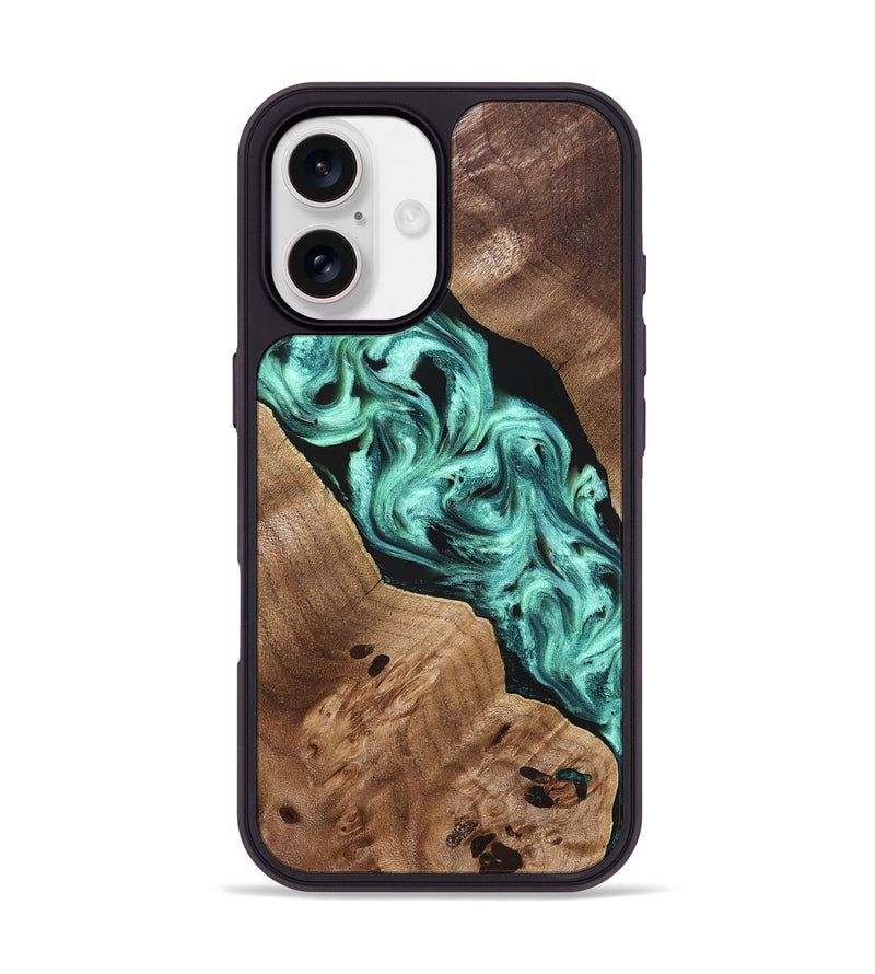 iPhone 17 Wood Phone Case - Madge (Green, 824581)