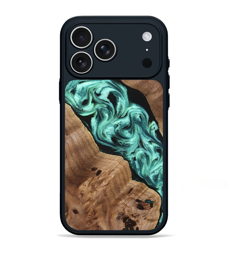 iPhone 17 Pro Max Wood Phone Case - Madge (Green, 824581)