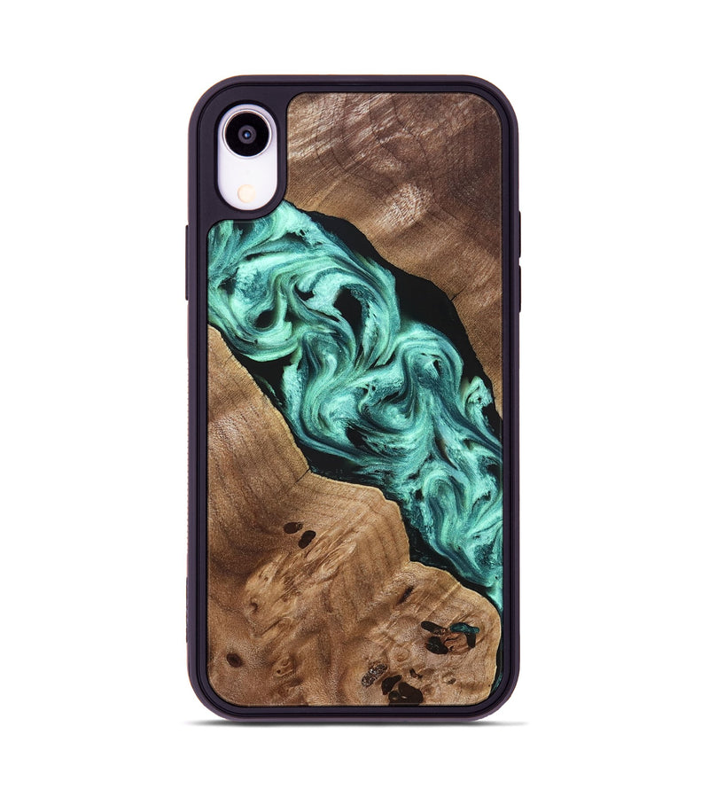iPhone Xr Wood Phone Case - Madge (Green, 824581)