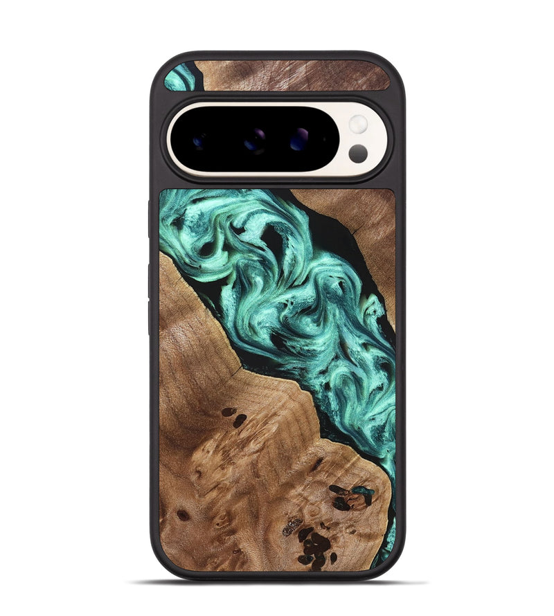 Pixel 9 Wood Phone Case - Madge (Green, 824581)