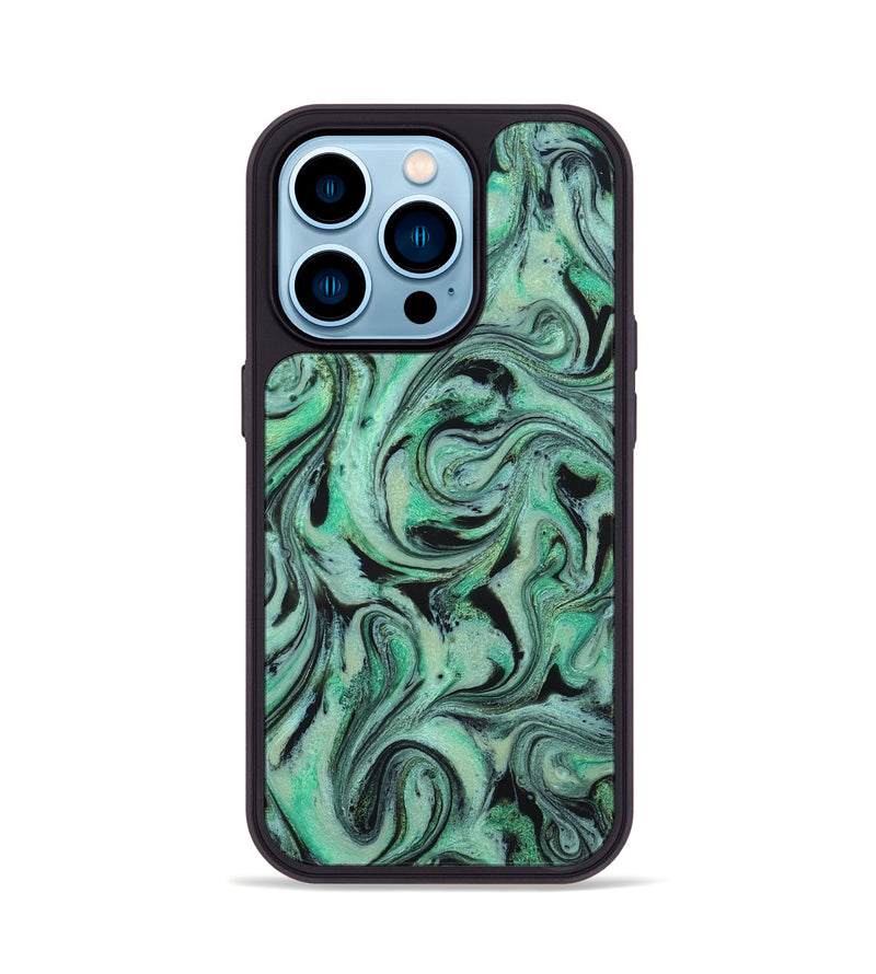 iPhone 14 Pro ResinArt Phone Case - Garland (Green, 824583)