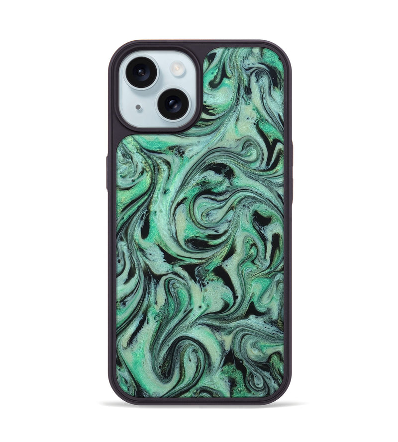 iPhone 15 ResinArt Phone Case - Garland (Green, 824583)