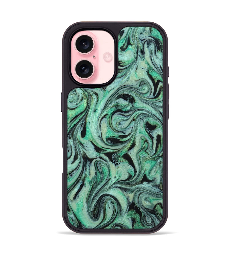 iPhone 16 ResinArt Phone Case - Garland (Green, 824583)