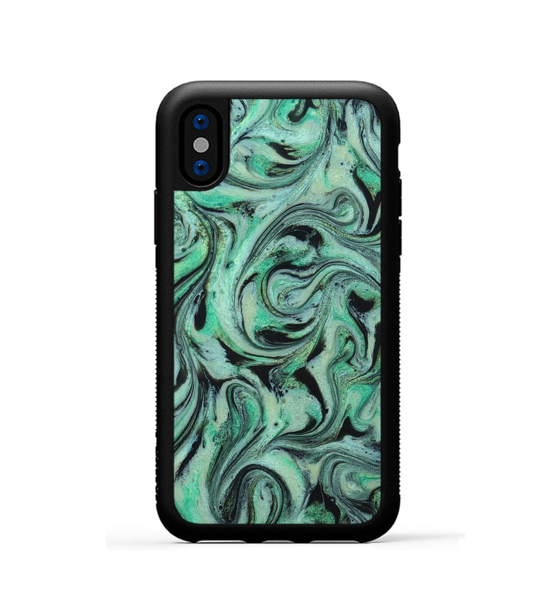 iPhone Xs ResinArt Phone Case - Garland (Green, 824583)