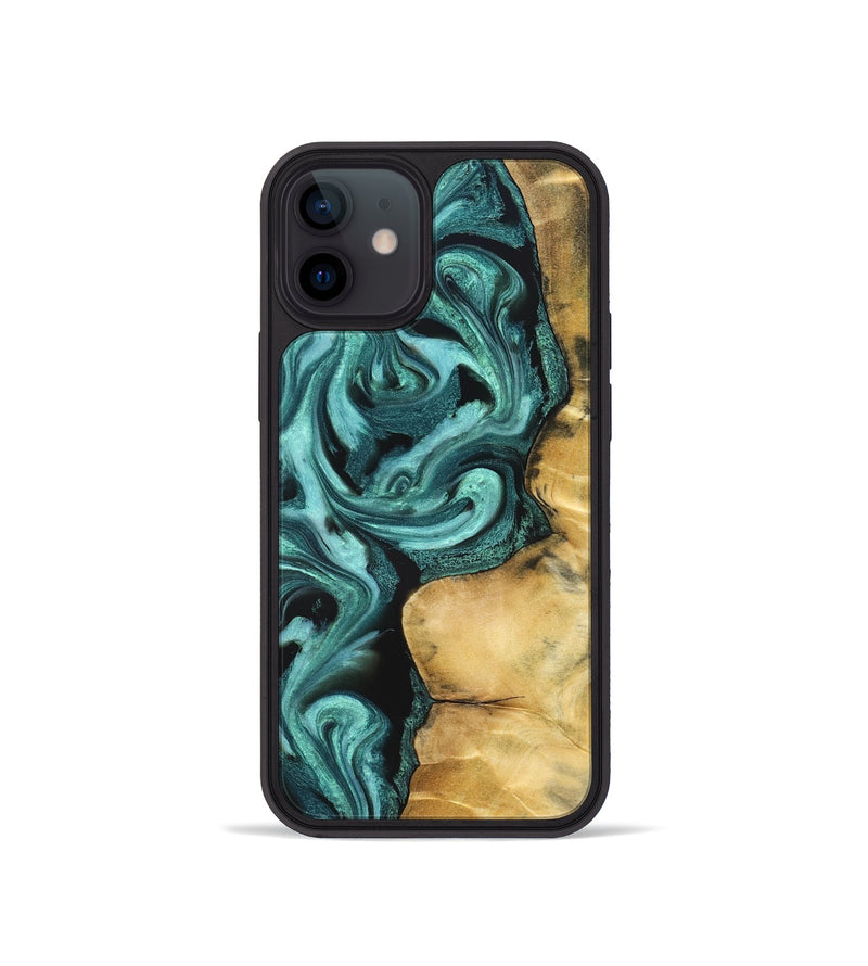 iPhone 12 mini Wood Phone Case - Andi (Green, 824586)