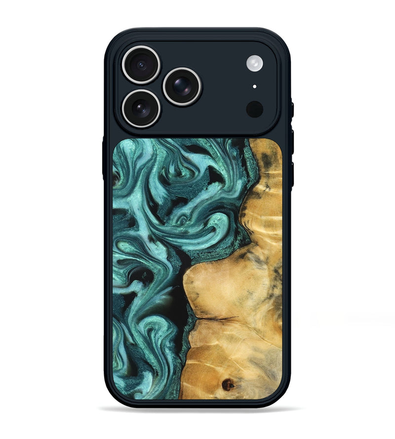 iPhone 17 Pro Max Wood Phone Case - Andi (Green, 824586)