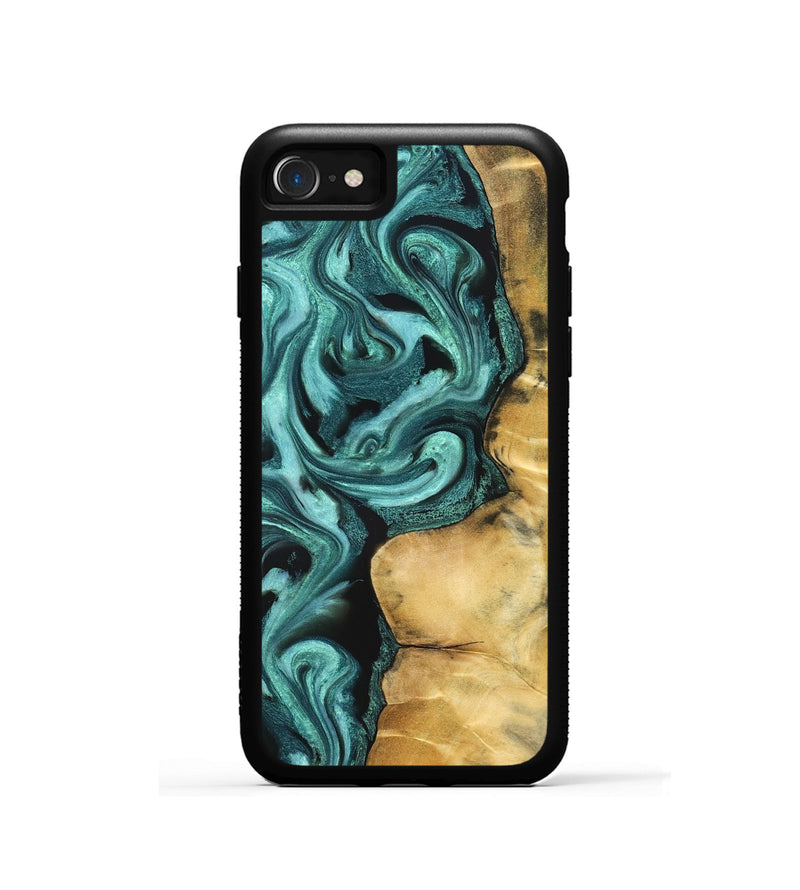 iPhone SE Wood Phone Case - Andi (Green, 824586)
