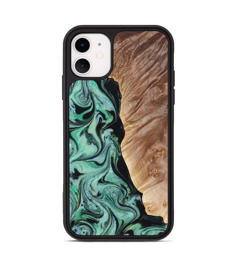 iPhone 11 Wood Phone Case - Libby (Green, 824592)