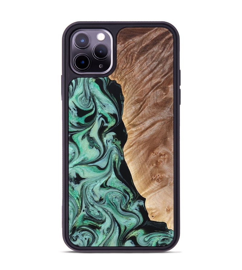 iPhone 11 Pro Max Wood Phone Case - Libby (Green, 824592)