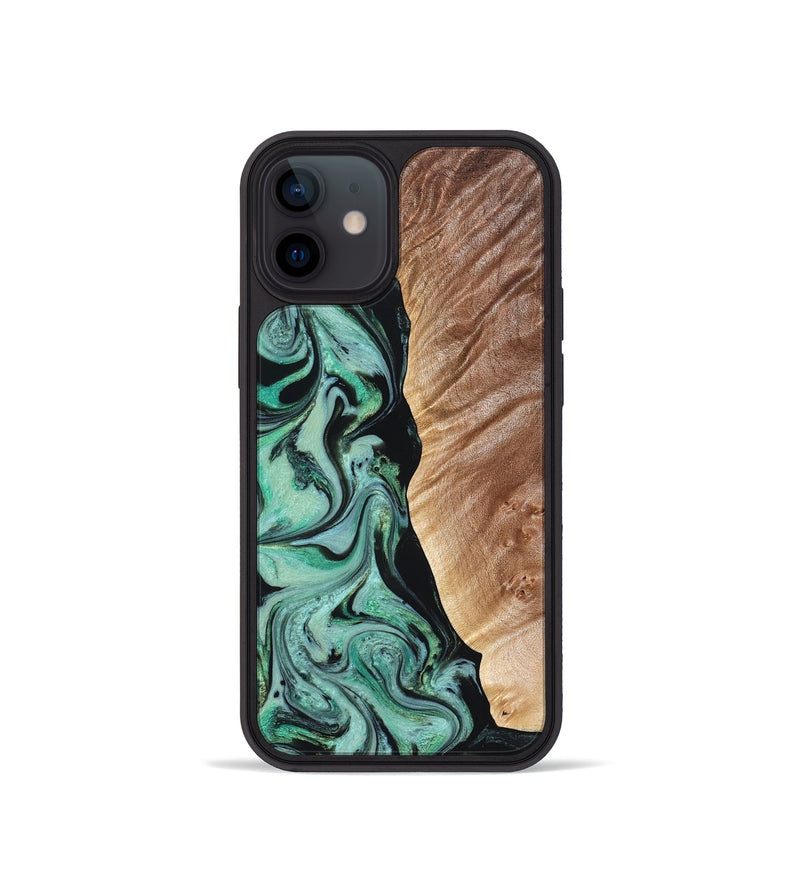 iPhone 12 mini Wood Phone Case - Libby (Green, 824592)